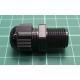 Cable gland, with long thread, PG9, IP68, polyamide, black