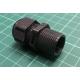 Cable gland, with long thread, PG11, IP68, polyamide, black