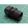 Cable gland, with long thread, PG11, IP68, polyamide, black
