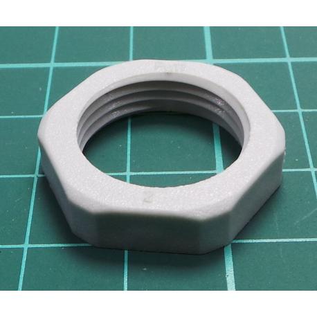 Nut, PG11, polyamide, 24mm, grey