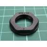 Nut, M16, polyamide, Thk: 5mm, Spanner: 17mm, black, Thread: metric