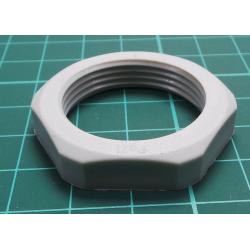 Nut, PG21, polyamide, 36mm, grey