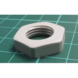Nut, PG7, polyamide, 19mm, grey