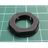 Nut, PG9, polyamide, Thk: 5mm, Spanner: 22mm, black, Thread: PG