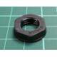 Nut, M12, polyamide, Thk: 5mm, Spanner: 17mm, black, Thread: metric