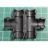 Harnessflex by ABB, TPS121212, Hinged Conduit Joiner, T-Shape, A:NC12/NW10, B:NC12/NW10, C:NC12/NW10, Black