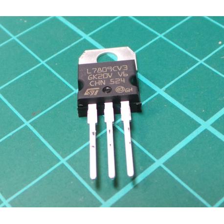 Voltage, non-adjustable, 9V, 1.5A, TO220, THT