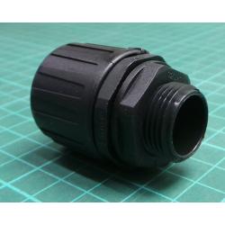 Montáž potrubí Rovný Černá jmenovitá velikost 20mm Nylon 66 Černý, IP66 M20 Flexicon, COND005