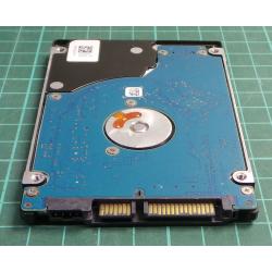 Complete Disk, PCB: 100729420 Rev B, Laptop Thin HDD, ST500LT012, P/N: 1DG142-070, Firmware: 0002LVM1, 500GB, 2.5", SATA