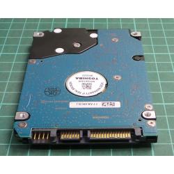 Complete Disk, PCB: G002217A, TOSHIBA, MK8046GSX, HDD2D93 E UK01 S, 80GB, 2.5", SATA