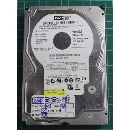 USED, Hard Disk, WD2500JS, WD Caviar, WD2500JS-00MHB1, Desktop, SATA ,250GB