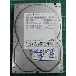 USED, Hard Disk, HITACHI, HDP725016GLA380, P/N: 0A36914, Desktop, SATA, 160GB