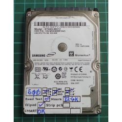 USED, Hard disk, SAMSUNG, ST500LM012, Firmware: 2AR10002, Laptop, SATA, 500GB