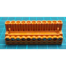 Pluggable Terminal Block, 5.08 mm, 10 Ways, 22AWG to 12AWG, Screw, 15 A