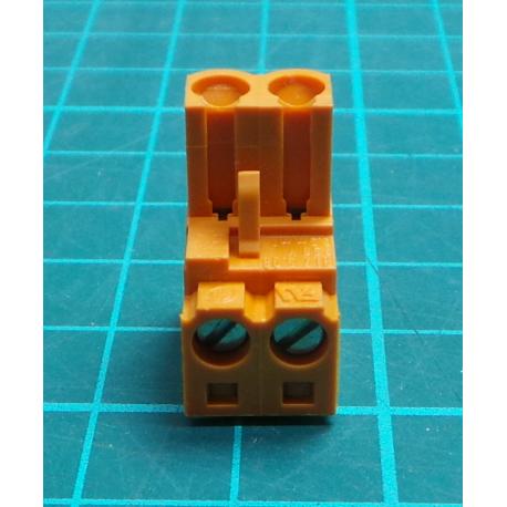 Pluggable Terminal Block, 5.08 mm, 2 Ways, 22 AWG, 12 AWG, Screw