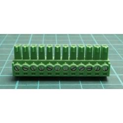 Connector: pluggable terminal block, plug, female, 8A, 160V, green