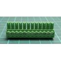 Connector: pluggable terminal block, plug, female, 8A, 160V, green
