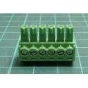 Connector: pluggable terminal block, plug, female, 8A, 160V, green
