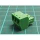 Connector: pluggable terminal block, plug, female, 8A, 160V, green