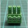 Connector: pluggable terminal block, plug, female, 8A, 160V, green