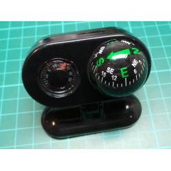 Compass thermometer car 