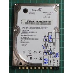 USED, Hard Disk, Seagate, Momentus 5400.2 , ST98823A, P/N: 9W3883-188, Firmware: 3.06, Laptop, IDE, 80GB