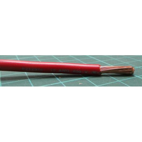 Zapojovací vodič plocha průřezu 6 mm², prameny vodičů: 84/0,3 mm, Červená, 1 kV 100m H07V2-K 10 AWG RS PRO, Wire242 and Wire 243