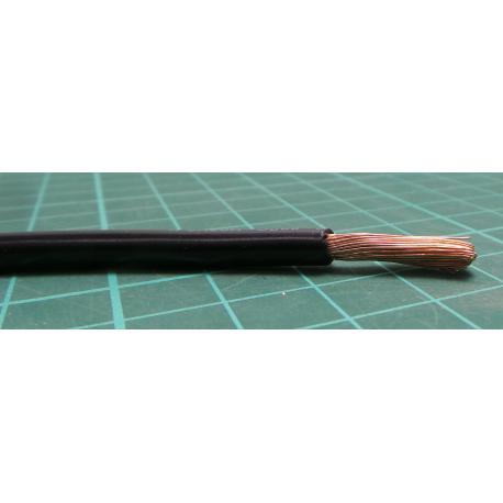 Zapojovací vodič plocha průřezu 6 mm², prameny vodičů: 84/0,3 mm, Černá, 1 kV 100m H07V2-K 10 AWG RS PRO, Wire173