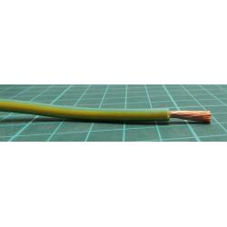 Zapojovací vodič plocha průřezu 4 mm², prameny vodičů: 52/0,3 mm, Zelená/Žlutá, 1 kV 100m H07V2-K 12 AWG RS PRO, Wire109