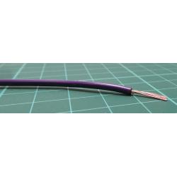 Zapojovací vodič plocha průřezu 0,5 mm2, prameny vodičů: 16/0,2 mm pramen vodičů, Fialová, 1 kV DC, 600 V AC 100m 22, Wire060