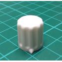 Knob, for 6mm shaft, White, Style 2