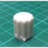 Knob, for 6mm shaft, White, Style 2
