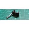 Nail in Clip, for 14x7 Flat, For 4 & 6mm2 Flat Cable, 28mm Nail, Black