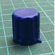 Přístrojový knoflík KP1406, 14x15mm, hřídel 6mm, tm. modrý s šipkou
