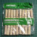 Set of 20 wooden clothes pegs