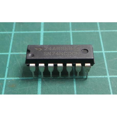 74HC00N 4x 2vstup NAND , DIL14 /7400/