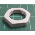 Nut, PG16, polyamide, 30mm, grey
