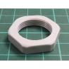 Nut, PG16, polyamide, 30mm, grey