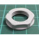 Nut, M16, polyamide, 22mm, grey, Pitch: 1.5