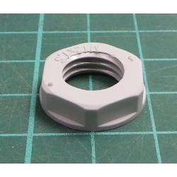 Nut, M12, polyamide, 17mm, grey, Pitch: 1.5, GNUT001