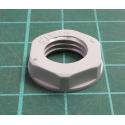 Nut, M12, polyamide, 17mm, grey, Pitch: 1.5