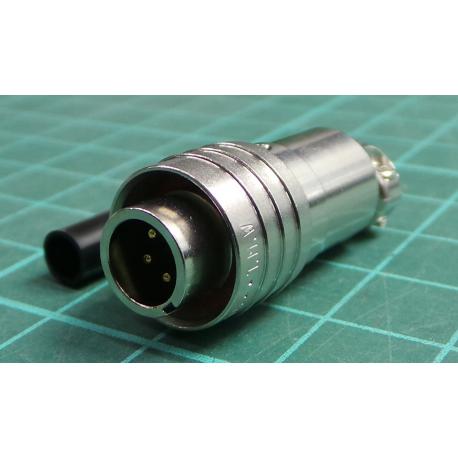 Tajimi Electronics Circular Connector, 5 Contacts, Cable Mount, Miniature Connector, Plug, Male, PRC05 Series, CONN003