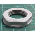 Nut, M20, polyamide, 26mm, grey, Pitch: 1.5, GNUT002