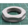 Nut, M20, polyamide, 26mm, grey, Pitch: 1.5, GNUT002