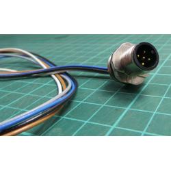 M12 panel jack 0.5m, Lutze, CBL005