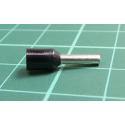 TLA, CEF1508F, Single Bootlace Ferrule, Black, Cable Entry 1.5mm², Barrel Length 8mm