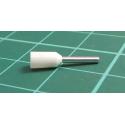 TLA, CEF508F, Single Bootlace Ferrule, White, Cable Entry 0.5mm², Barrel Length 8mm