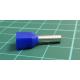 TLA, TCEF2510F, Twin Bootlace Ferrule, Blue, Cable Entry 2.5mm², Barrel Length 10mm