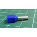TLA, TCEF2510F, Twin Bootlace Ferrule, Blue, Cable Entry 2.5mm², Barrel Length 10mm