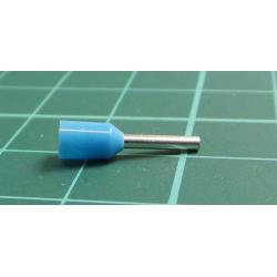 TLA, CEF7508F, Single Bootlace Ferrule, Blue, Cable Entry 0.75mm², Barrel Length 8mm
